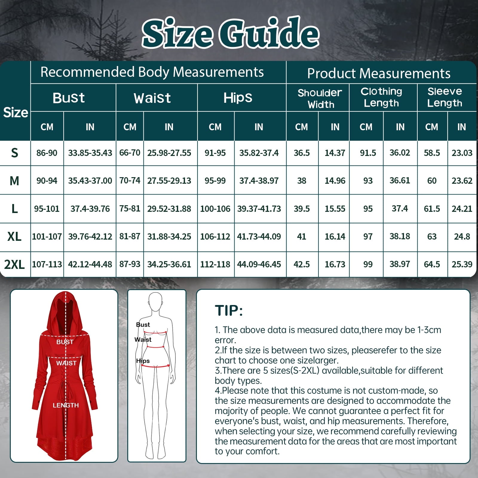 WASFDN Womens Renaissance Costumes Hooded Robe Lace Up Renaissance Dress Women Halloween Vintage Medieval Cloak(Green,L)