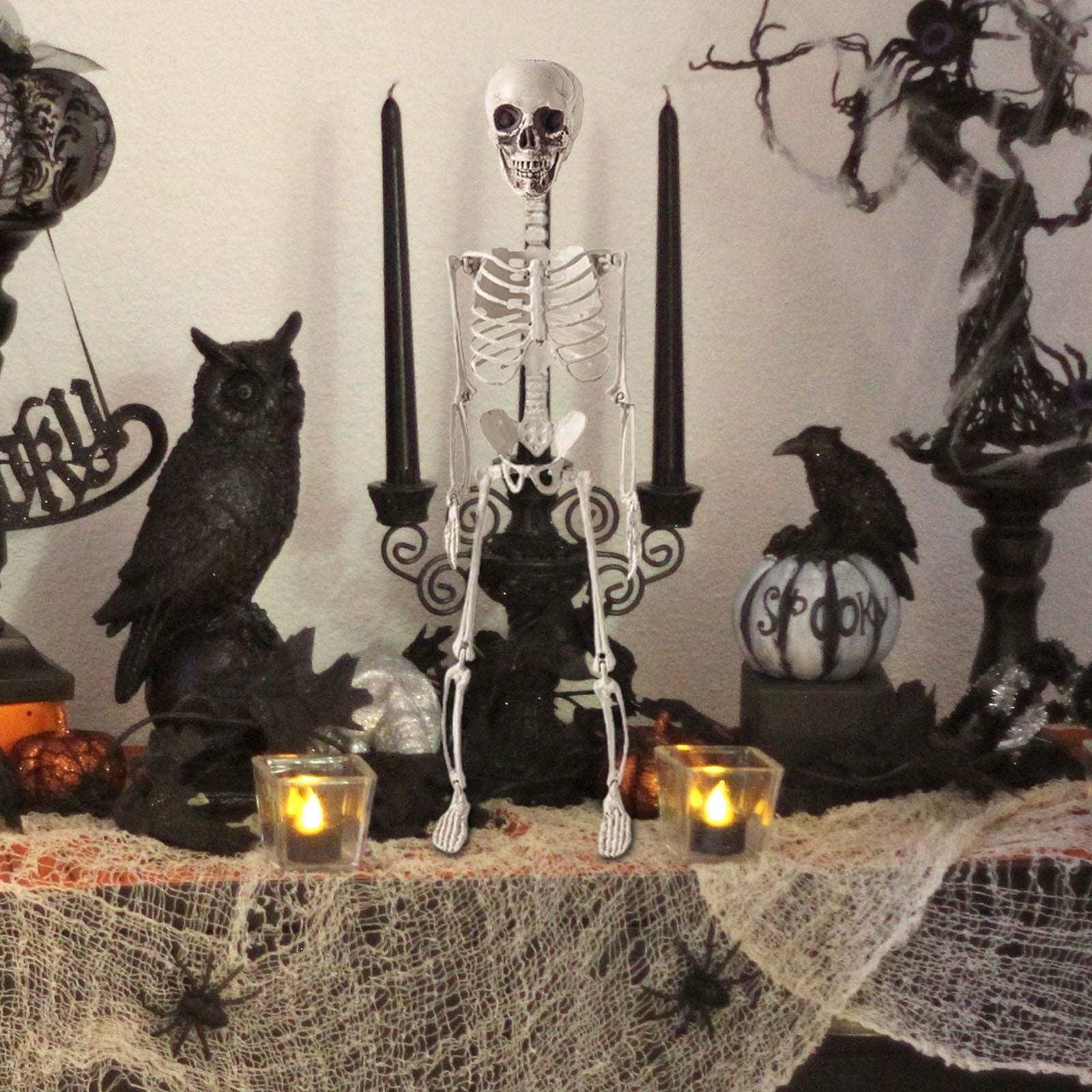 Halloween Skeleton Snake Prop Realistic Scary Serpent Decorative Ornament, Spooky Scene Setup Skeleton Decor Haunted House Party Prop, Home Shop Display Halloween Skeleton Holiday Ornament Gift