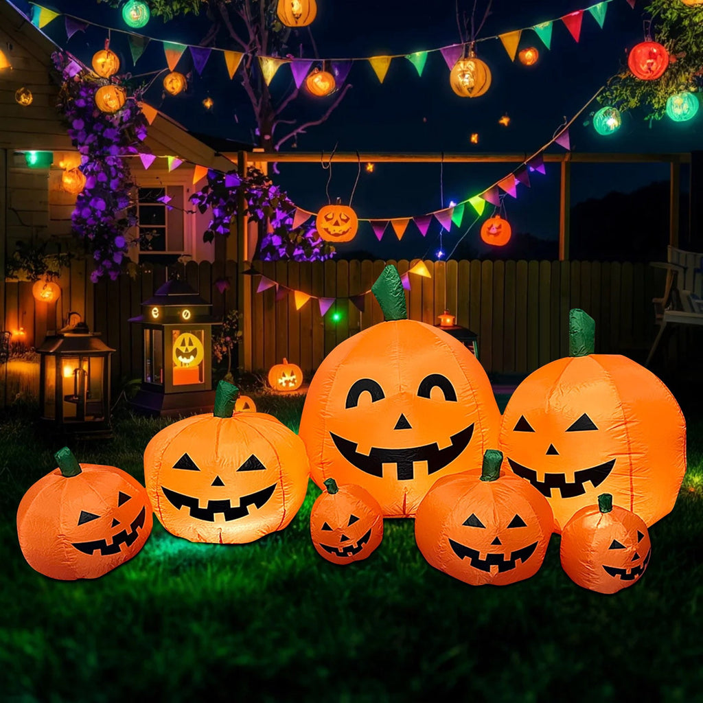 XGFHYJEH Halloween Decor, Halloween Decorations, Halloween Decorations Indoor, Halloween Indoor Decor, Halloween Pumpkin Inflatable 2.2m 7pc Halloween Inflatable