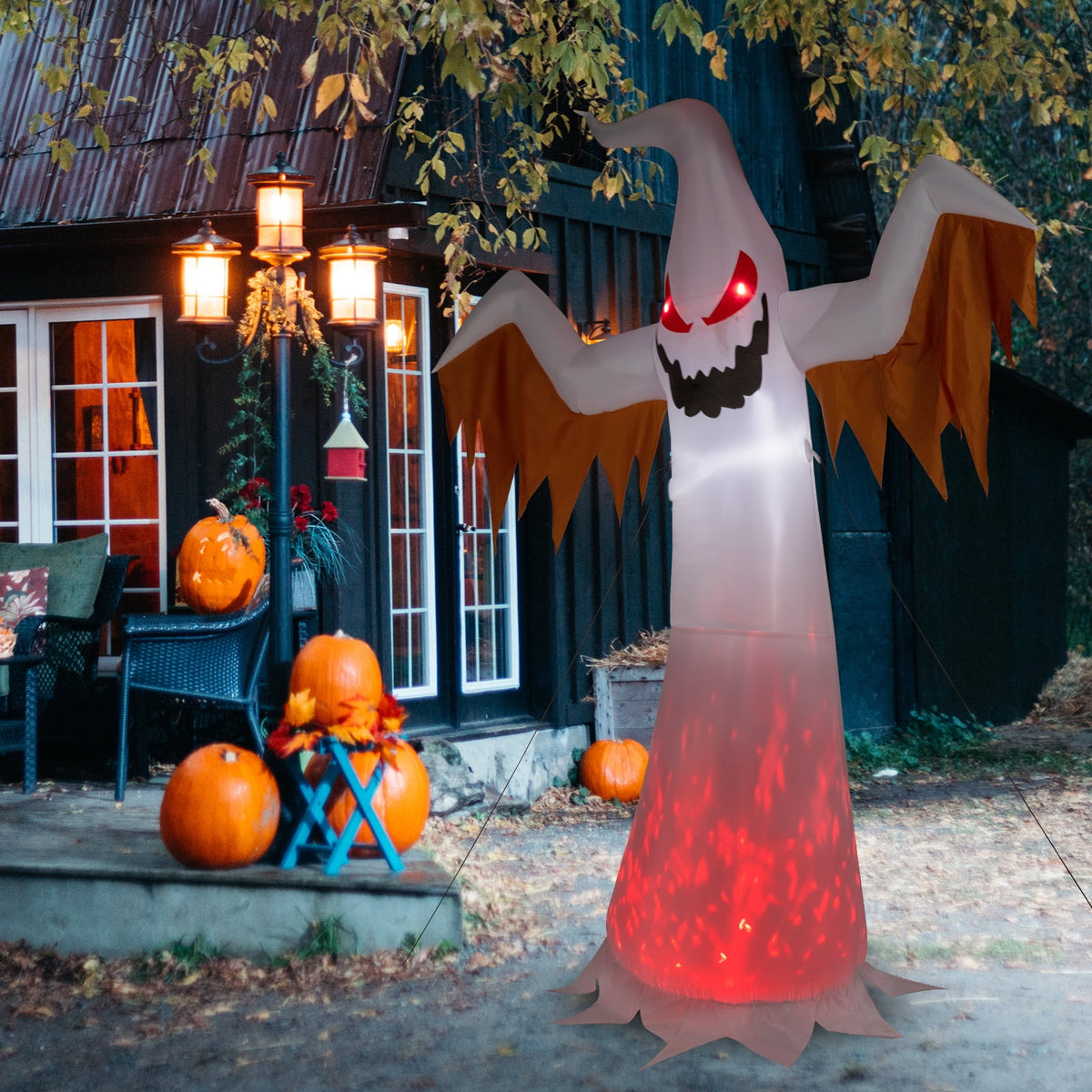 UBesGoo Inflatable Halloween Decoration 12 FT Giant Ghost for Halloween Party Outdoor, Yard, Garden, Lawn Decorations
