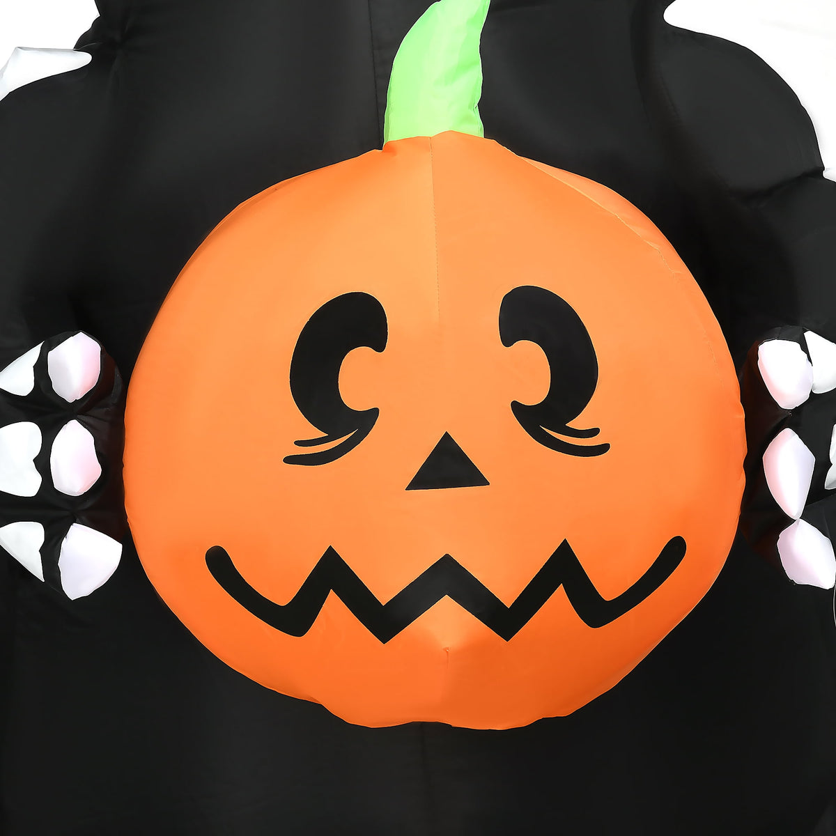 HOMCOM Inflatable Ghost with Pumpkin, Halloween Outdoor LED Lighted Yard Decoration, Waterproof