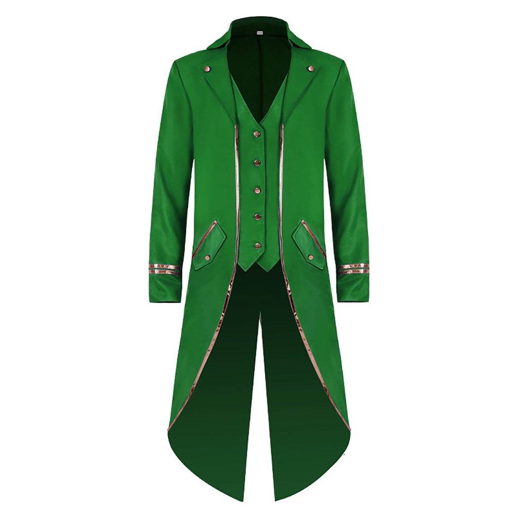Men Clearance LYXSSBYX Mens Jackets Fall Fashion Halloween Men's Costume Men's Mid Length Retro Tuxedo Costume