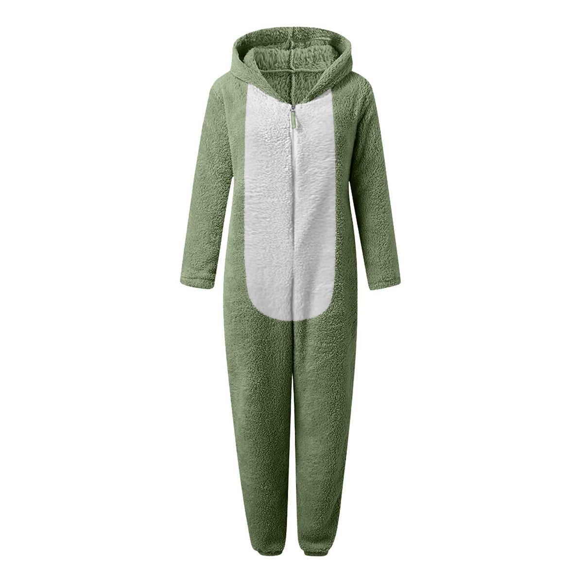 QATAINLAV Sherpa Fleece Jumpsuit for Women Winter Warm Fuzzy Onesie Pajamas Cute Cat Hooded Romper Casual Zip Up Overalls Sleepwear Black XL