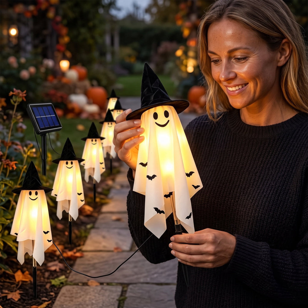 Clearance! Highland Cow Solar Garden Light, 18in Garden Statue with LED Glow, Waterproof Outdoor Yard Decor Stake, Resin Lawn Pathway Light for Backyard Patio Porch Halloween Gift