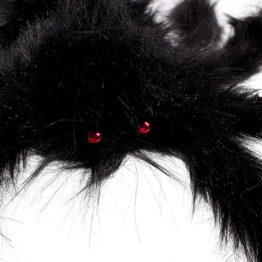 29.5" Black Large Spider Plush Toy Realistic Hairy Spider Halloween Party Scary Decoration Haunted House Prop Indoor Outdoor Yard Decor