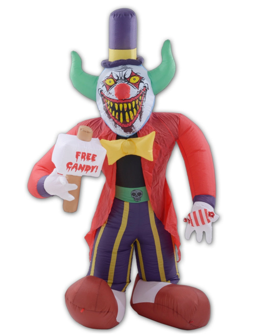 Giant 8' Inflatable Free Candy Scary Clown Halloween Decoration