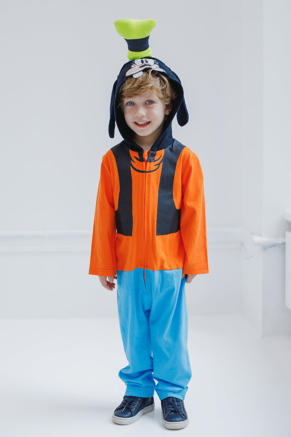 Disney Mickey Mouse Goofy Toddler Boys Zip Up Cosplay Coverall