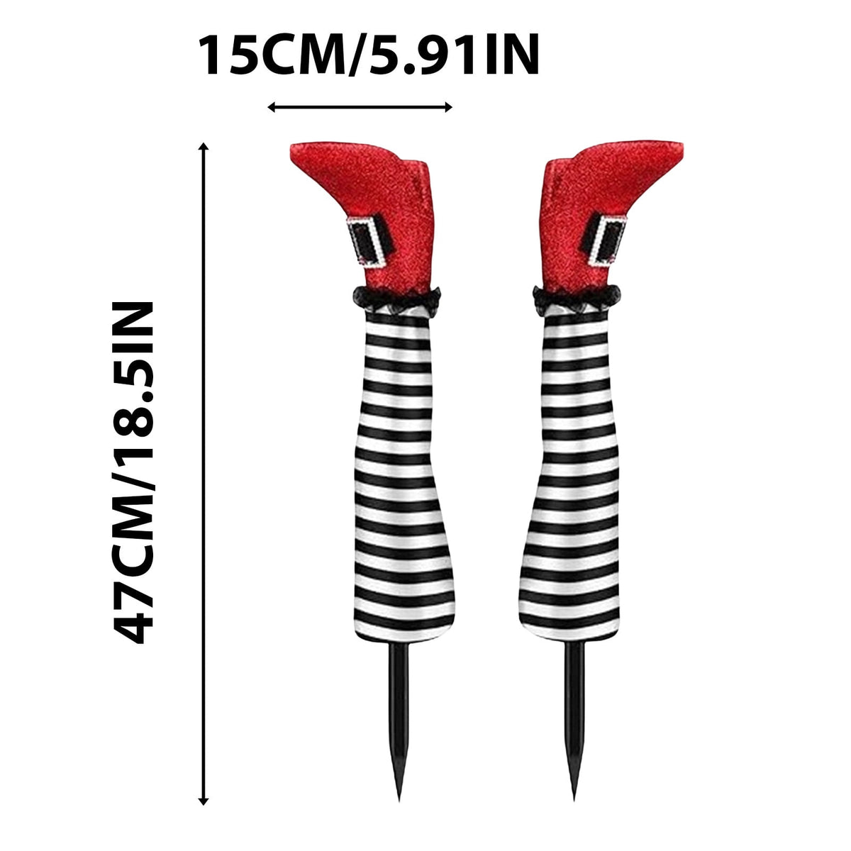 Halloween Decorations Outdoor Witch Legs Yard Stakes, 18.5" Witch Halloween Graveyard Lawn, Yard, Prop and Patio Decorations