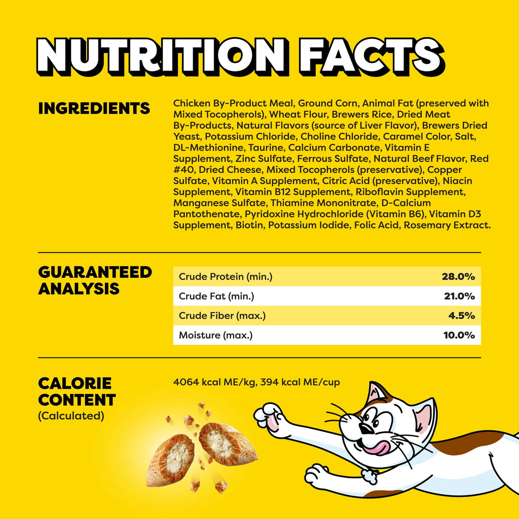 (4 pack) Temptations Mixups Crunchy and Soft Cat Treats Tasty Human, Chicken, Liver & Beef Flavors, 3 oz Pouch