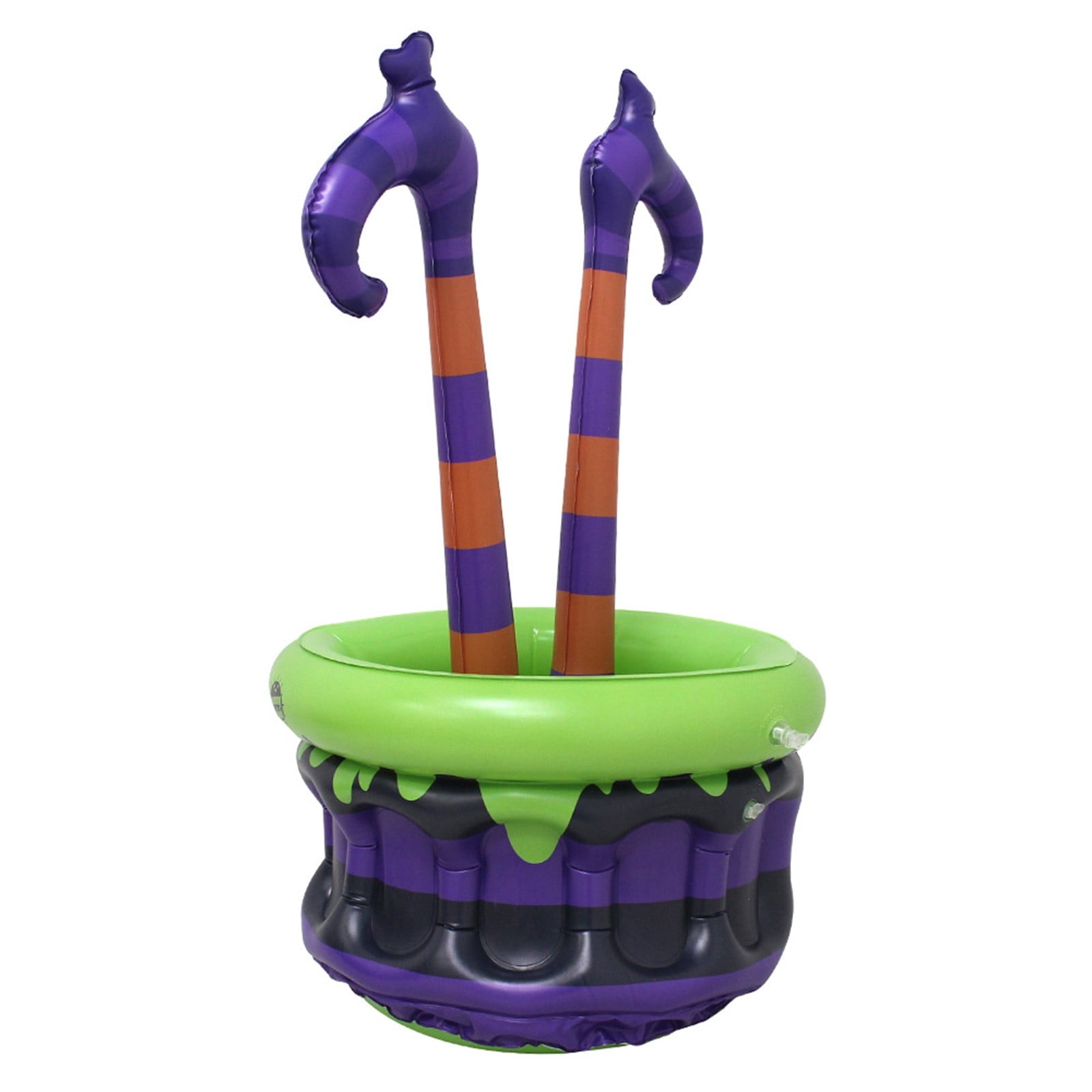 ShaoXinWan Halloween Inflatable Witch Leg Cauldron Cooler, Striped Wizard Leg PVC Ice Beverage Bucket, Themed Party Supply for Backyard, Picnic, Barbecue Layout