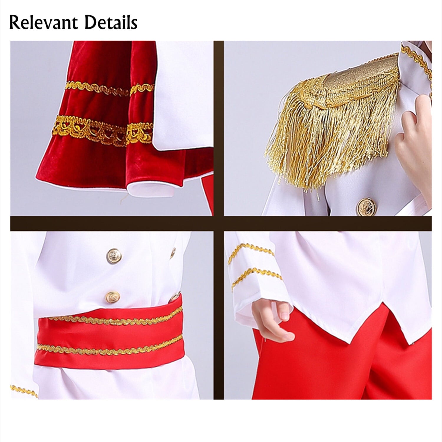 CHOYURME CHONYURM Boys Medieval Royal Prince King Costume, Kids Halloween Cosplay Party Outfit with Crown Scepter Cape Full Set