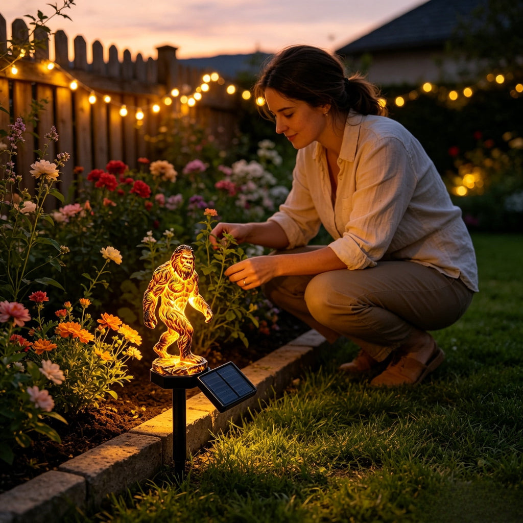 Clearance! Highland Cow Solar Garden Light, 18in Garden Statue with LED Glow, Waterproof Outdoor Yard Decor Stake, Resin Lawn Pathway Light for Backyard Patio Porch Halloween Gift