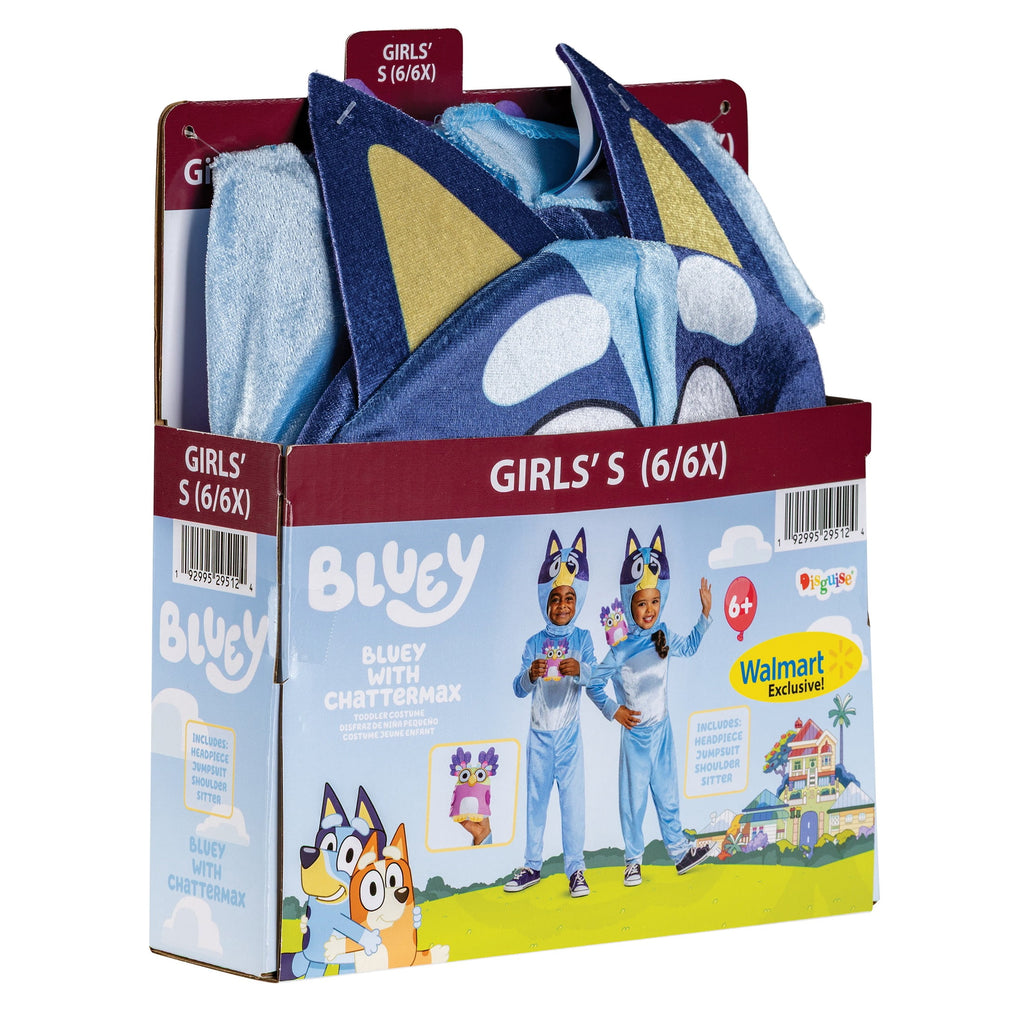 Bluey 'Bluey' Halloween Costume for Children, Girls Size S (6/6X), by Disguise