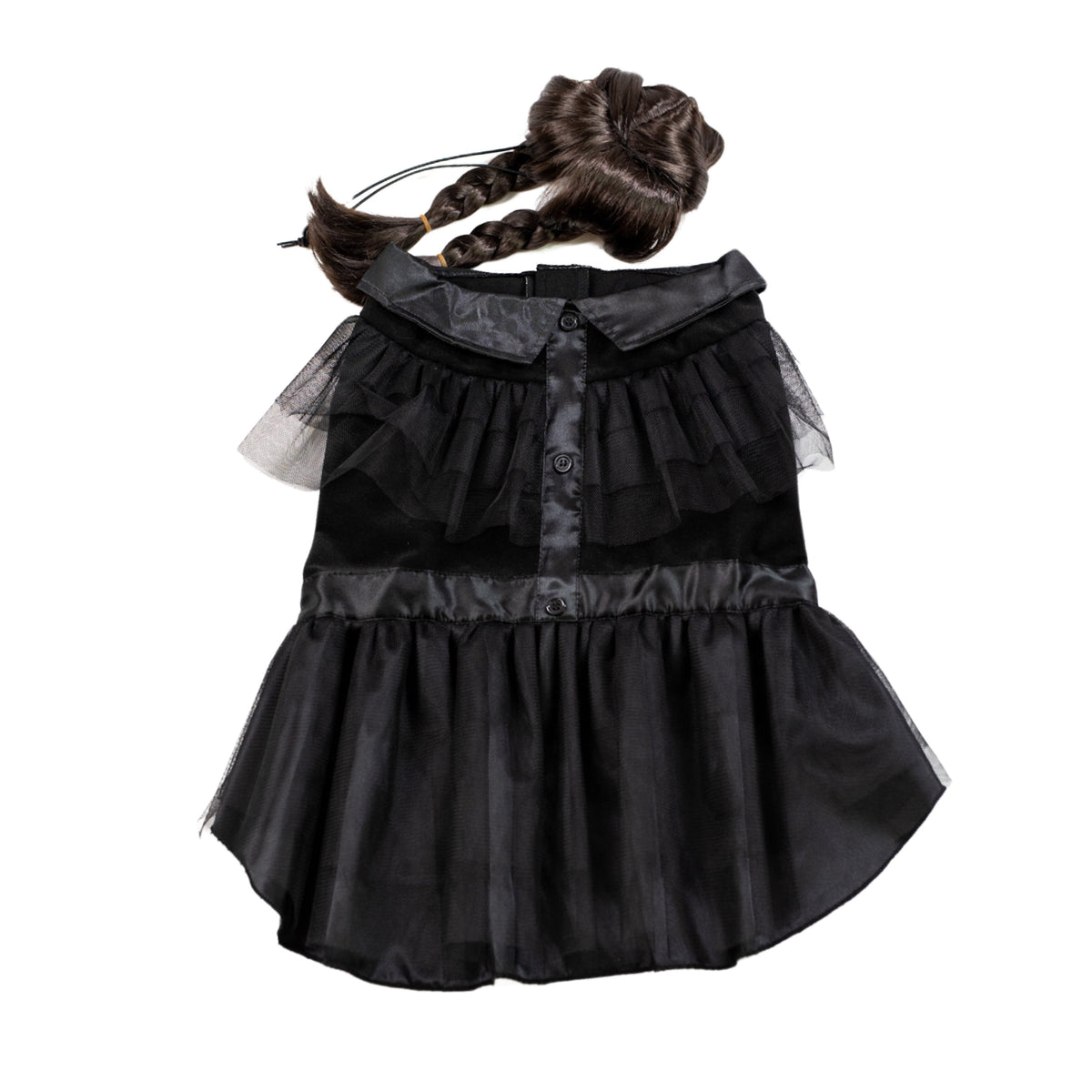 Vibrant Life Halloween Gothic Girl Costume for Dogs, Black, Large
