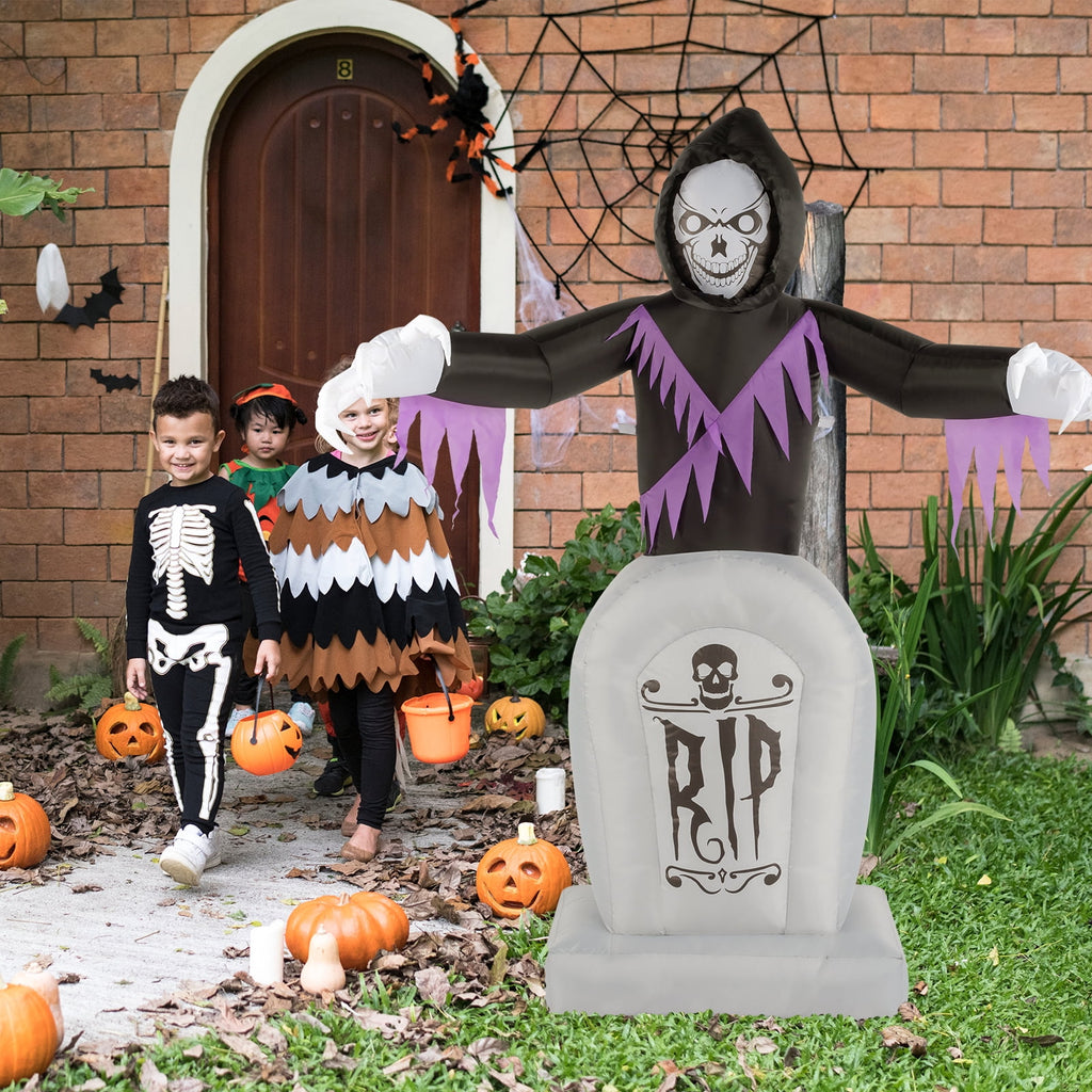 8FT Long Halloween Inflatables Pumpkins Eyeball Candy Outdoor Decorations, Blow Up Yard Decoration with Built-in LEDs Lighted for Lawn Garden Outside Indoor Decor
