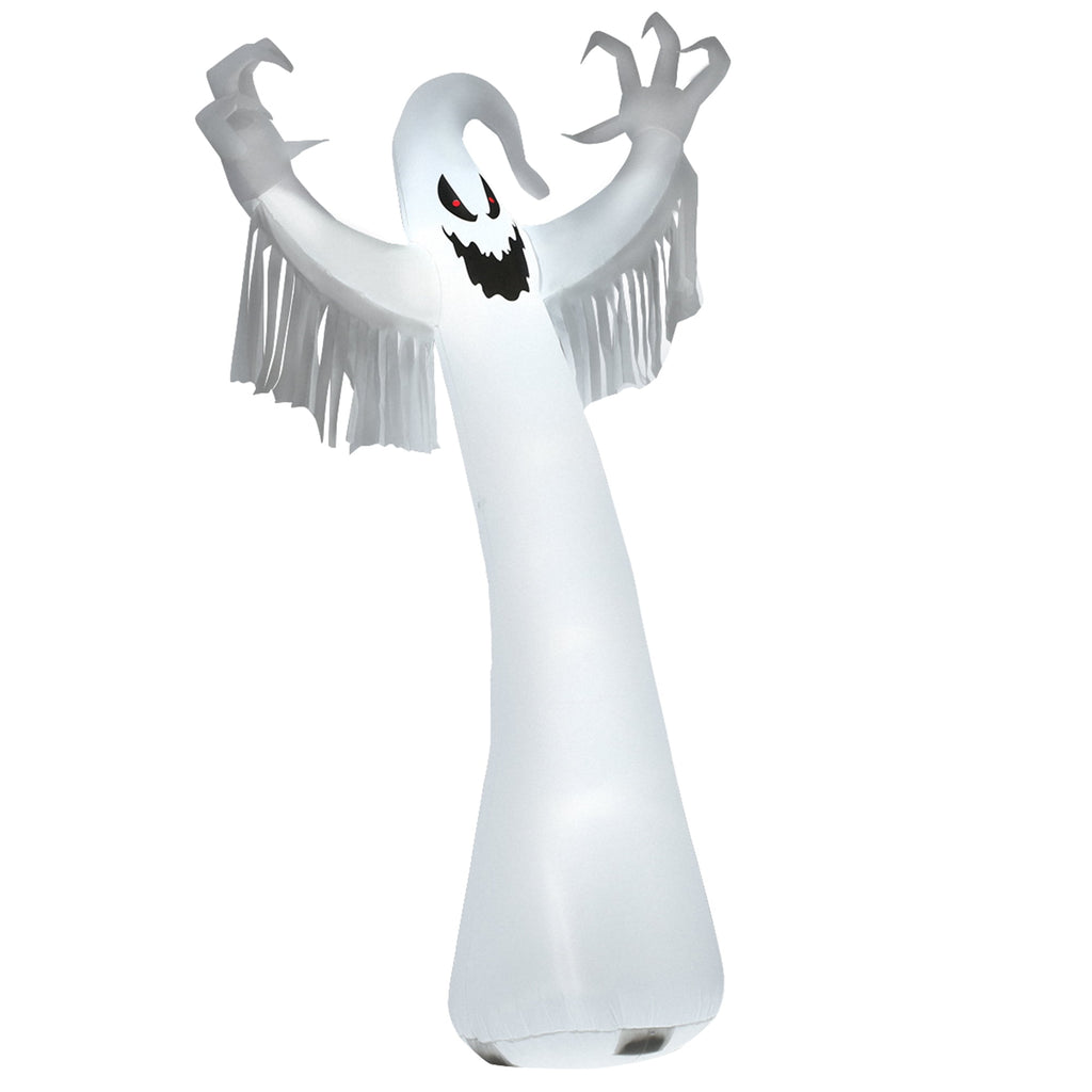 Gymax 12ft Inflatable Halloween Blow Up Ghost Decoration w/ Built-in LED Light