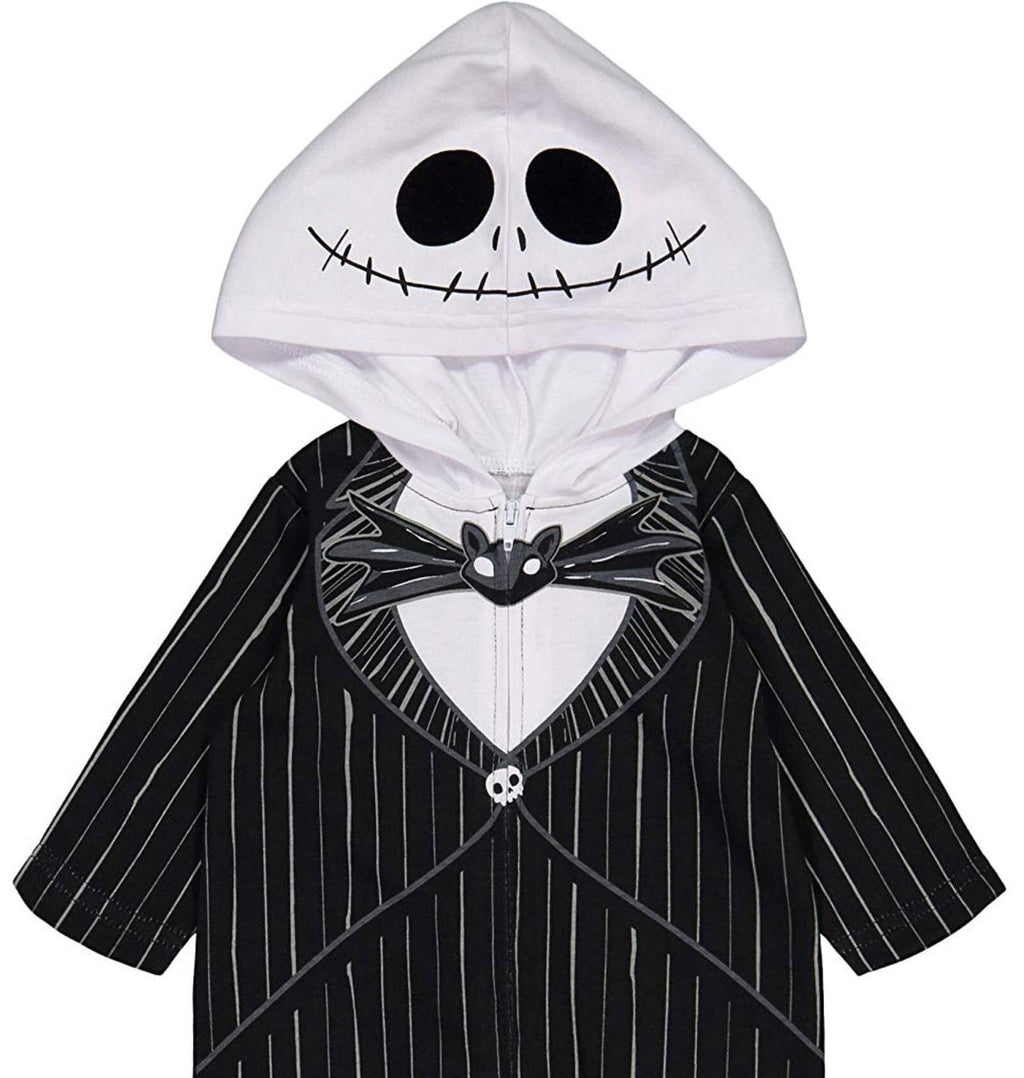 Disney Nightmare Before Christmas Jack Skellington Toddler Boys Zip Up Costume Coverall Newborn to Little Kid