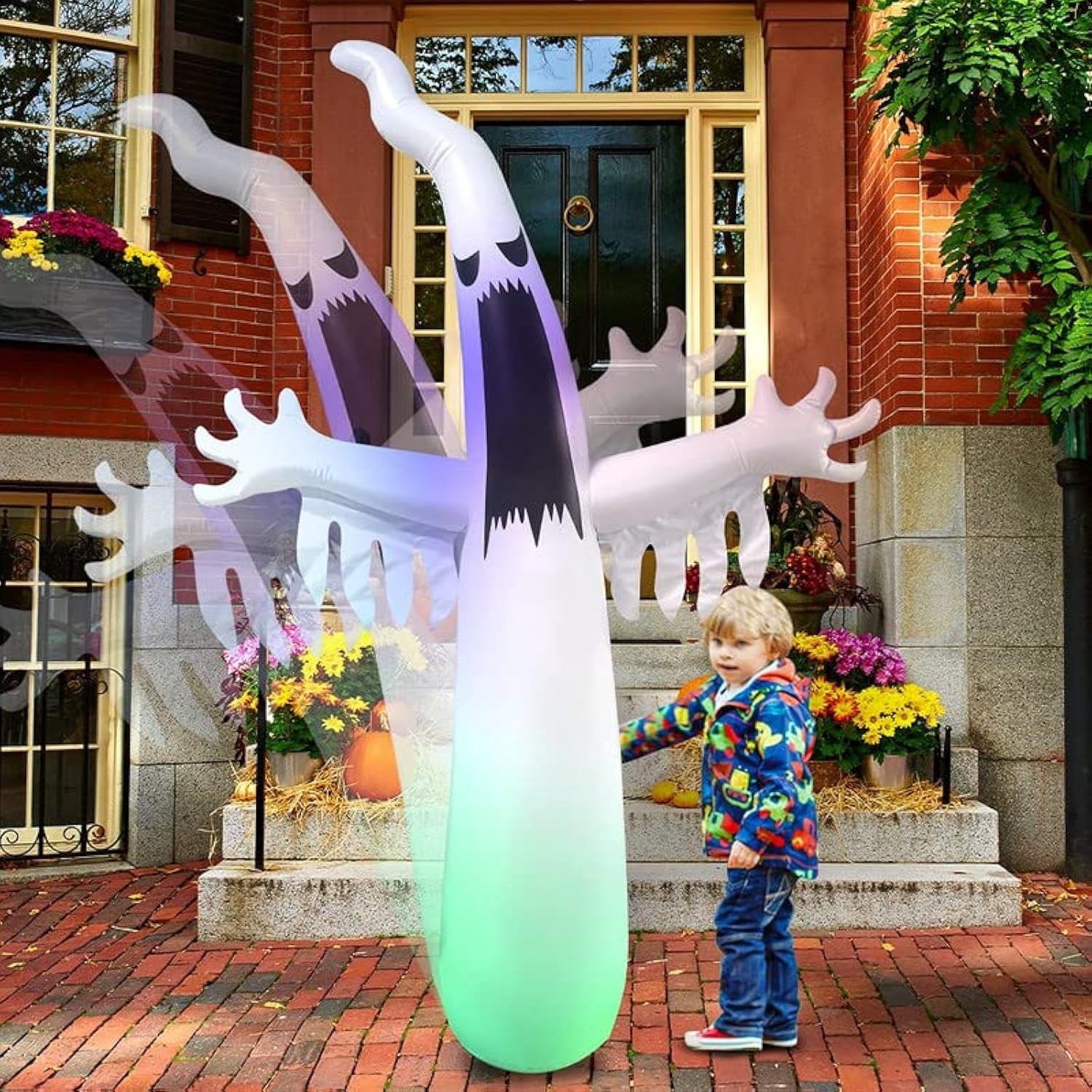 Wick's Outdoor Living/Self Inflatable 7.6FT Inflatable Ghost Halloween Decoration with Lights and Remote