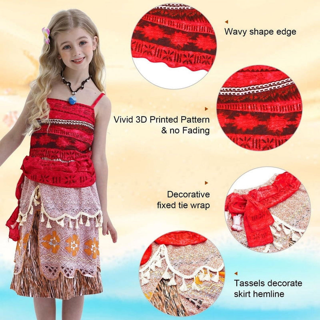 Jurebecia Princess Costume for Girls Dress Halloween Cosplay Outfits Birthday Fancy Tween Dress with Accessories 130 cm 7-8 Years