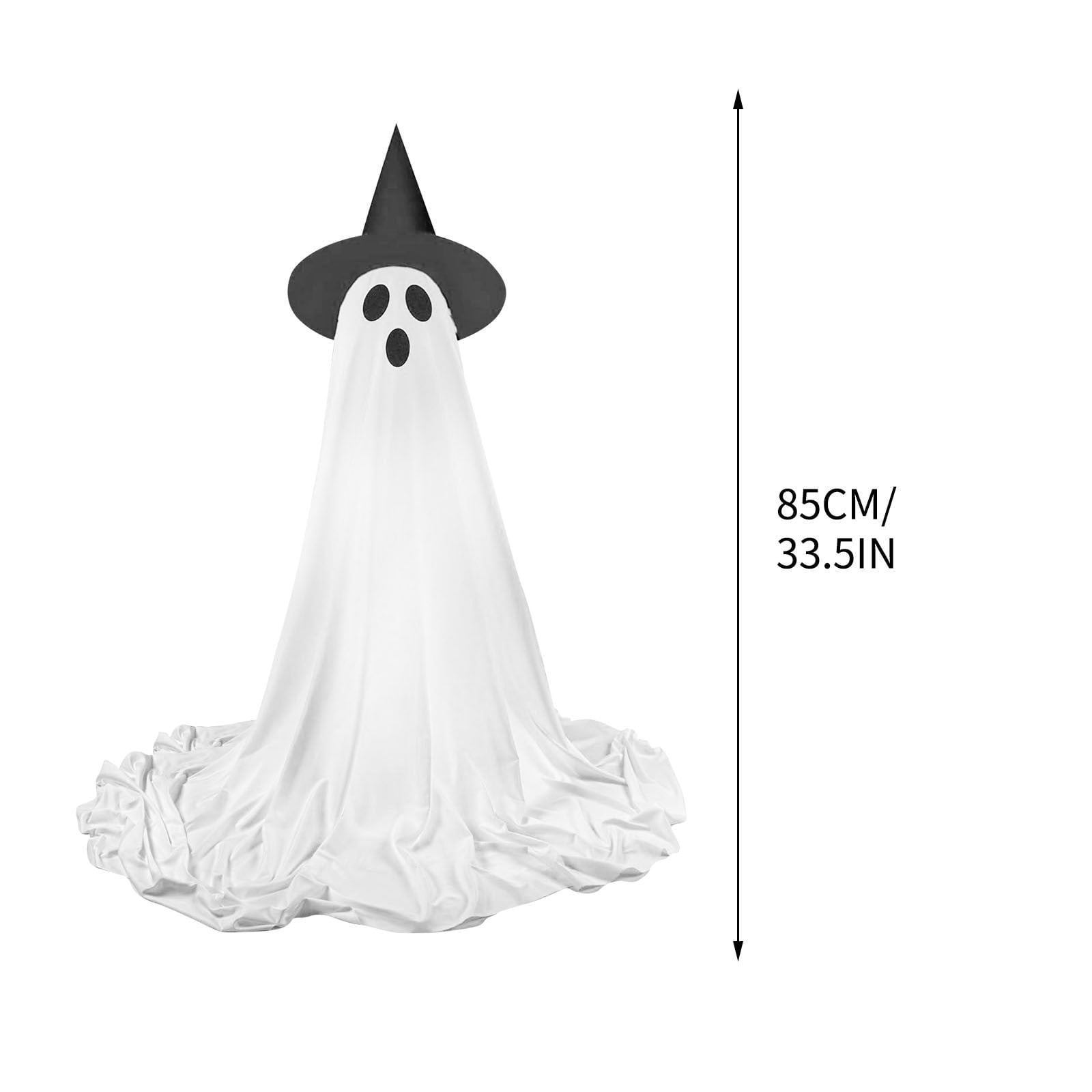 BZPIZ Halloween Decorations Outdoor Halloweens Party Decoration Indoor Spooky Ghost Halloween Decor with String Lights Easy to Assemble Ghost Decorations for Porches Yards Gardens Lawn Big Size