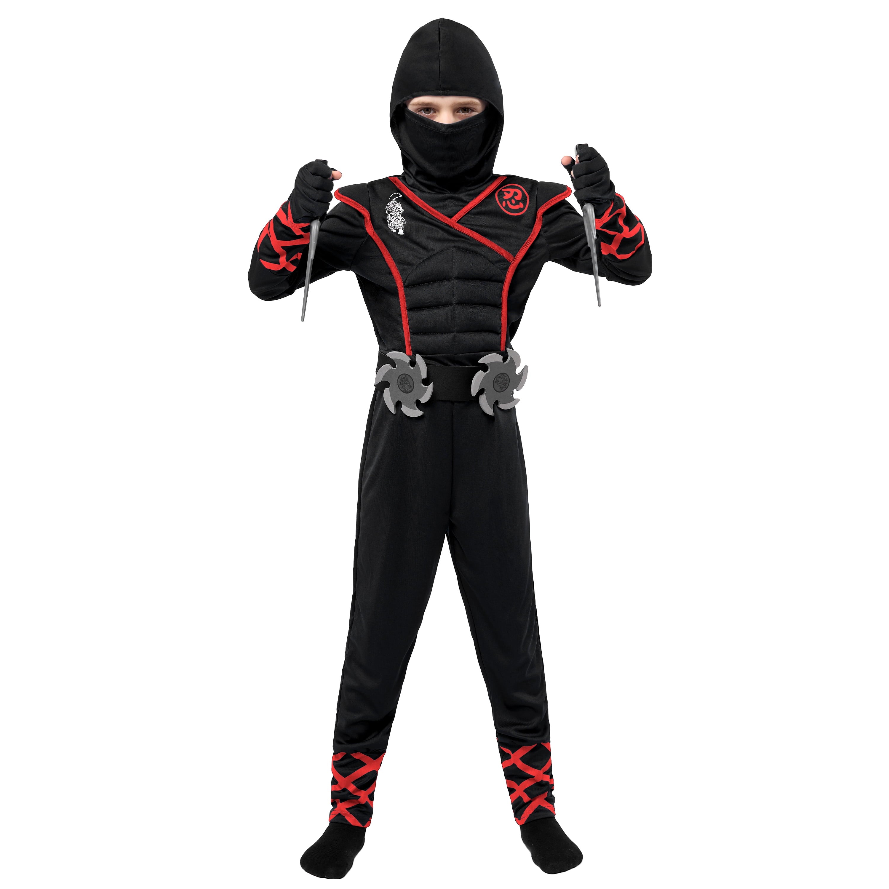 Joyfy Kids Ninja Costume for Boys Halloween Fancy Dress Costume for Kids Age 3 & up