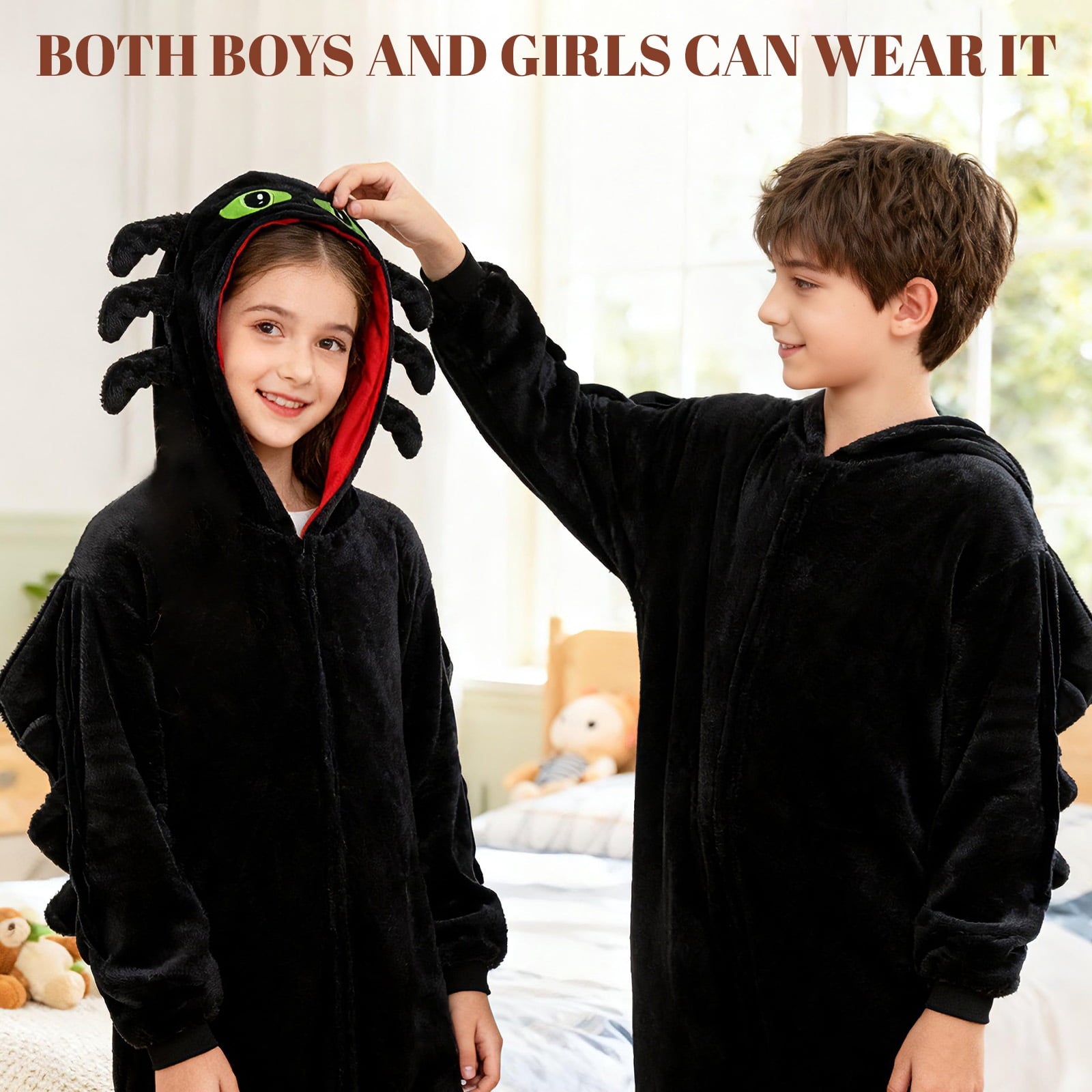 GOBWCOT Kids Onesie Pajamas Dragon Costume Children Animal Sleepwear Jumpsuit Cosplay for Boys and Girls