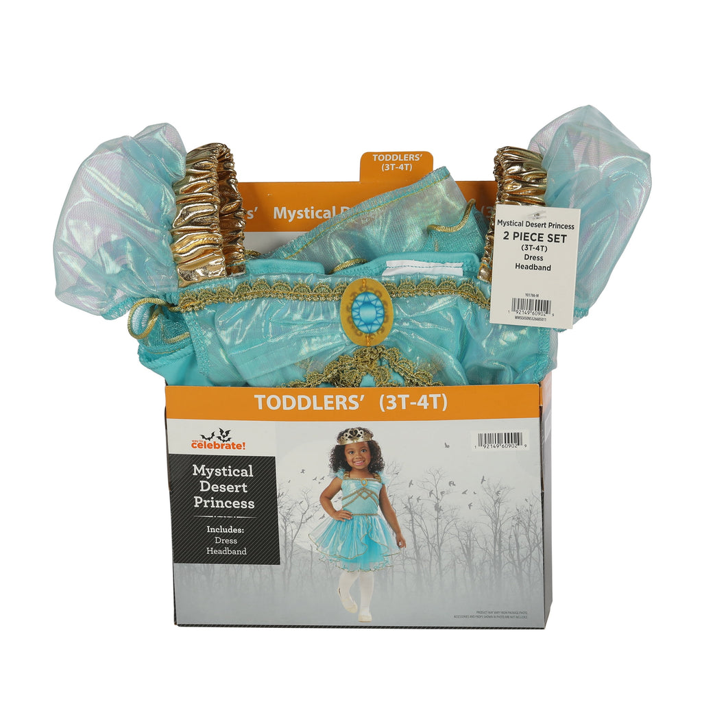 Mystical Desert Princess, Halloween Costume for Toddler, Blue, Size 2T, by Way to Celebrate