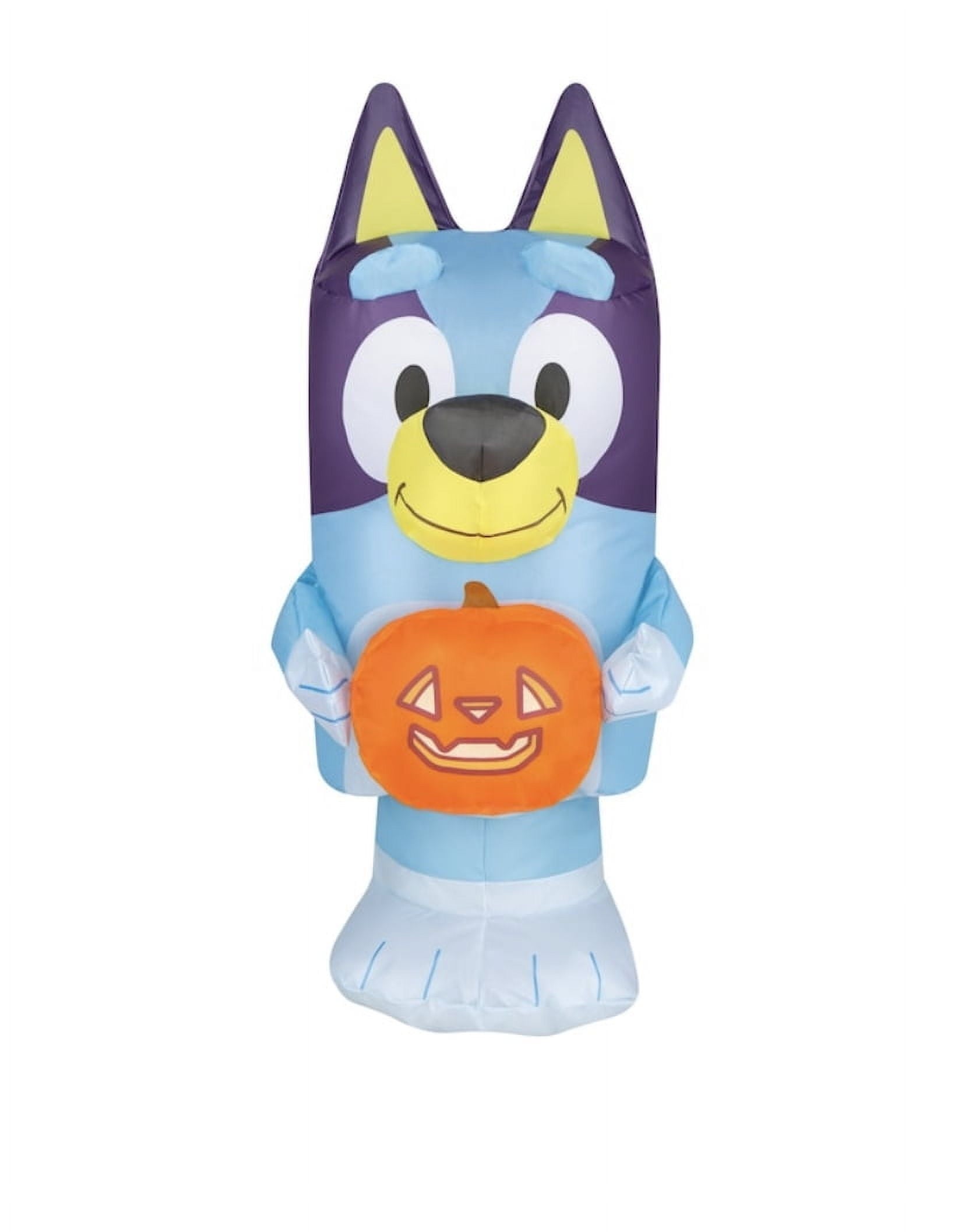 Halloween Airdorable Mini Yard Inflatables Bluey with Pumpkin 10.62 in x 14.56 in x 22.44 in 0.70 lb, Indoor/Outdoor Décor, by Gemmy
