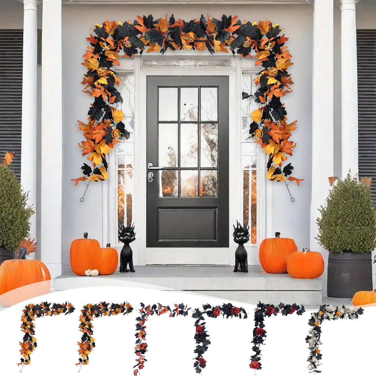 AZXY Halloween Decor, Halloween Indoor Decor, Halloween Tabletop, Artificial White Silk Rose Stems, Gothic Fake Floral Bouquet, Halloween Decorations for Home Table Party Decor