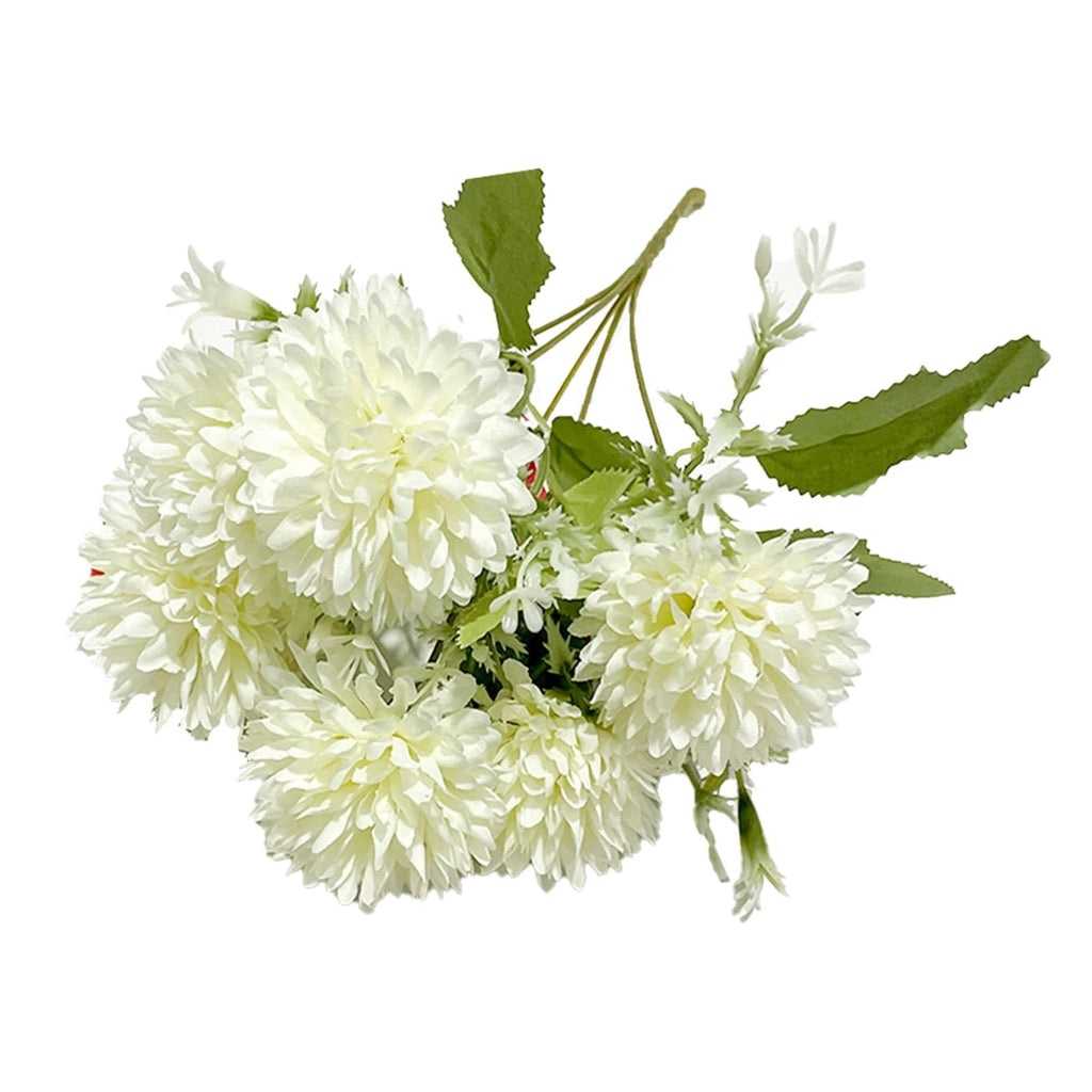 Artificial Fall Flowers Bouquet, 6 Heads Chrysanthemums Mum Spray, Fall Home Decor for Thanksgiving & Halloween, Wedding Bouquets, Kitchen Table Centerpieces, Autumn Decoration