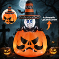Ayieyill 6FT Halloween Festive Pumpkin Inflatable Decor, Blow Up Ornament for Indoor Outdoor Garden Lawn Yard Halloween Holiday Decoration