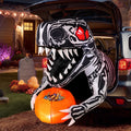Ayieyill 3.6FT Halloween Inflatable Outdoor Decorations - Trunk or Treat Car Decorations - Halloween Blow Ups Animated Skeleton Dinosaur with LEDs for Halloween Outdoor Yard Decorations
