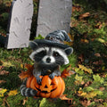 BGZLEU Raccoon Halloween Yard Decorations Stakes, Stacked Pumpkins Halloween Outdoor Decorations, Pumpkin for Halloween Outdoor Lawn Patio Pathway Decor, Halloween Garden Sculpture Ornament