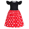 Benylion Toddler Girls Red Polka Dot Dresses Birthday Party Fancy Dress Up Costume for 6-7 Years