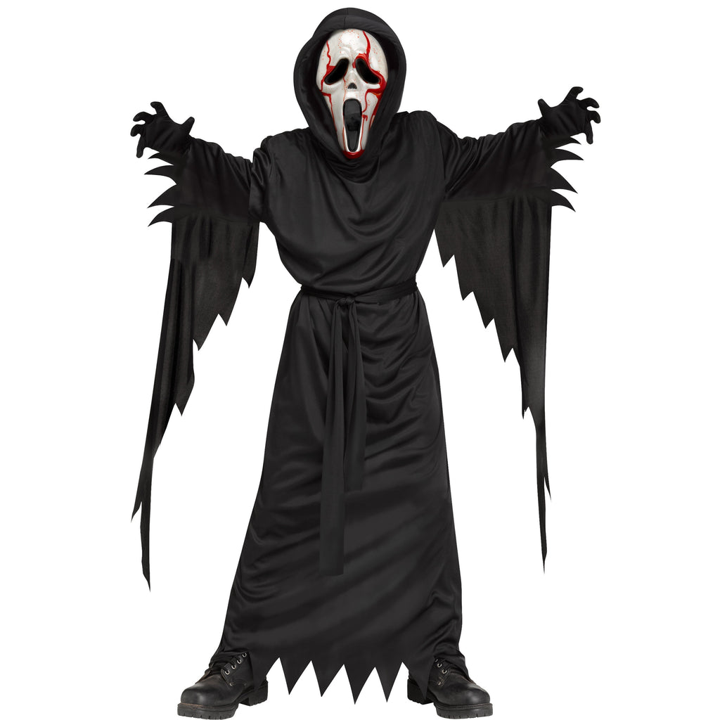 Officially Licensed Bleeding Ghost Face Halloween Costume for Children, Boys Size L (10/12), by Fun World