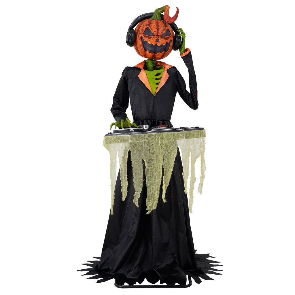 Way To Celebrate Animated DJ Jack with Turntable Halloween Outdoor Decor, 72 in