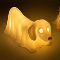 Dachshund Ghost Lamp - Cute Halloween Decor Nightlight for Dog Lovers, Glowing Ghost Dog Figurine for Bedrooms and Offices, Unique Quirky Décor with LED Technology