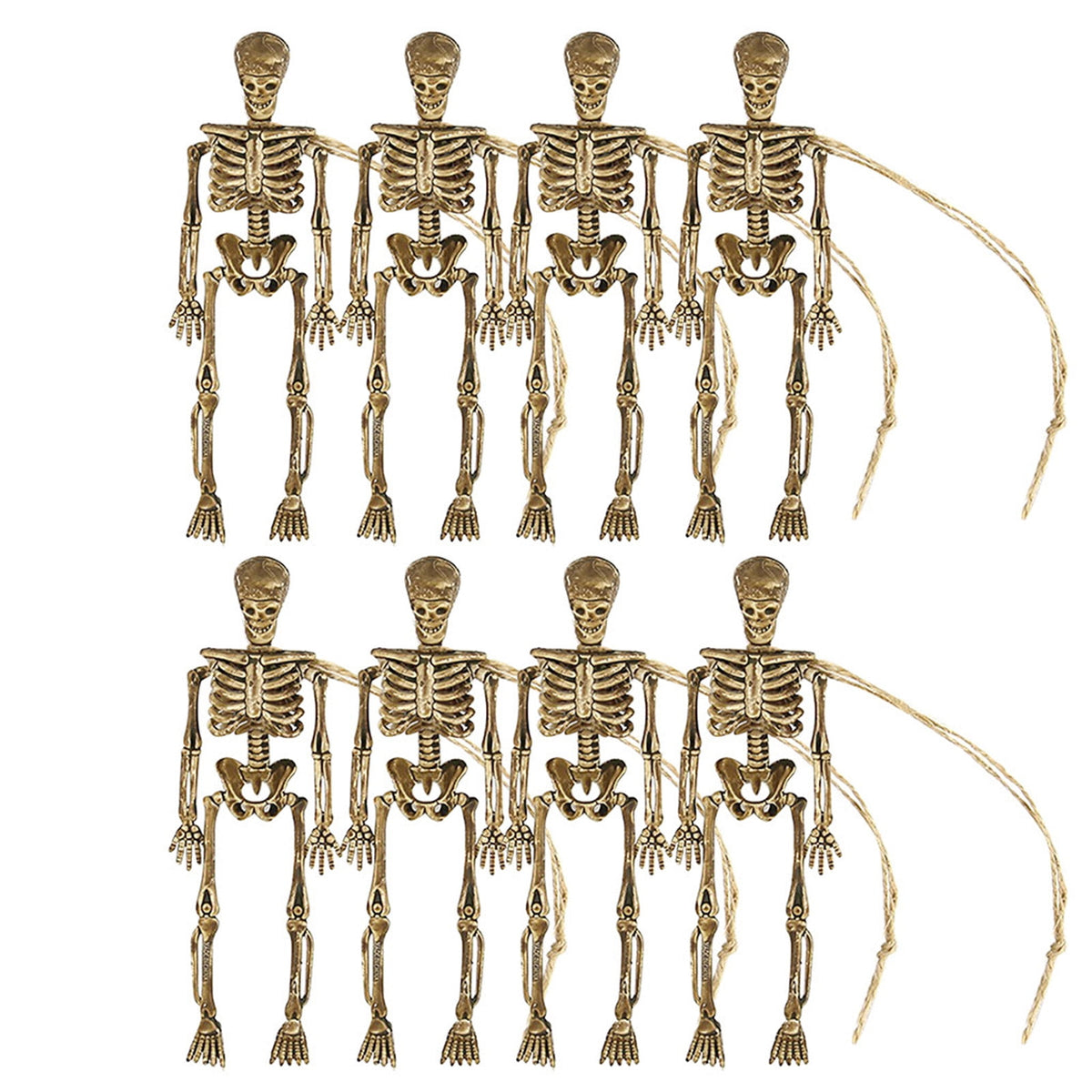 Darzheoy 8 Pack Halloween Skeleton Decorations, Halloween Skeleton with Movable Posable Joints, Skeleton for Yard Garden Props Decor