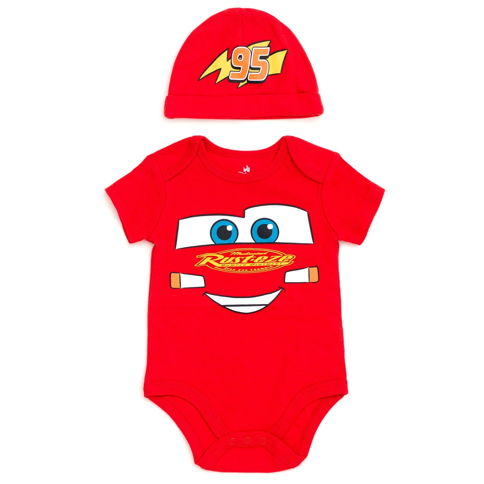 Disney Winnie the Pooh Baby Boy or Girl 2-Piece Cosplay Bodysuit and Hat Set Light Blue Eeyore