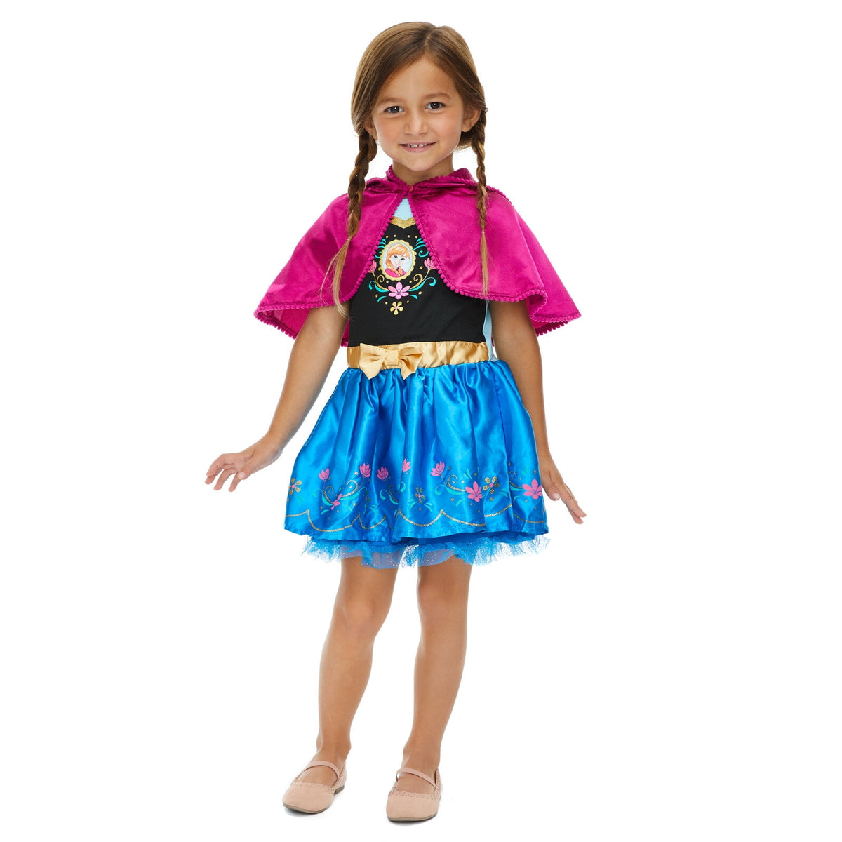 Disney Frozen Princess Anna Little Girls Faux- Fur Dress Infant to Big Kid