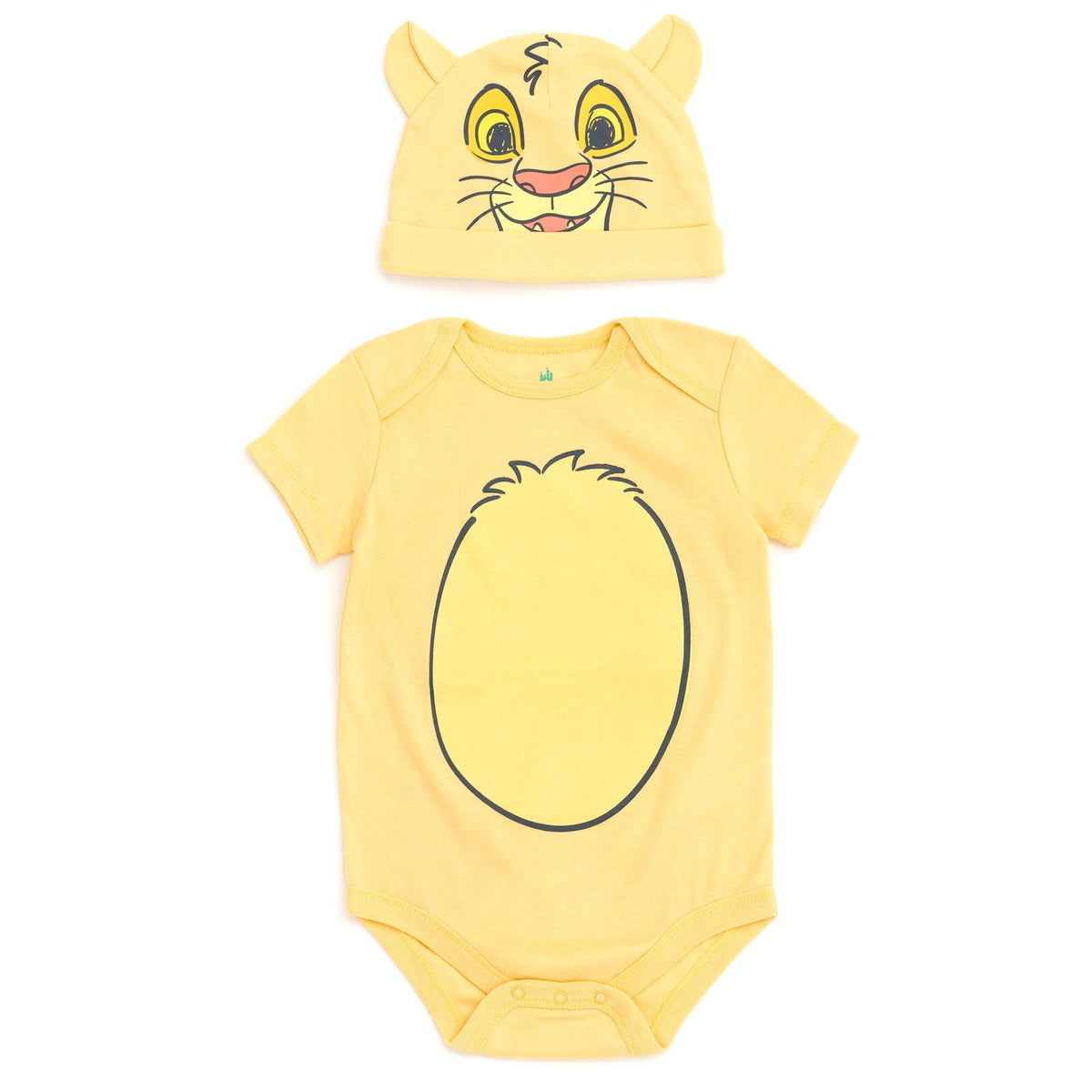 Disney Winnie the Pooh Baby Boy or Girl 2-Piece Cosplay Bodysuit and Hat Set Light Blue Eeyore