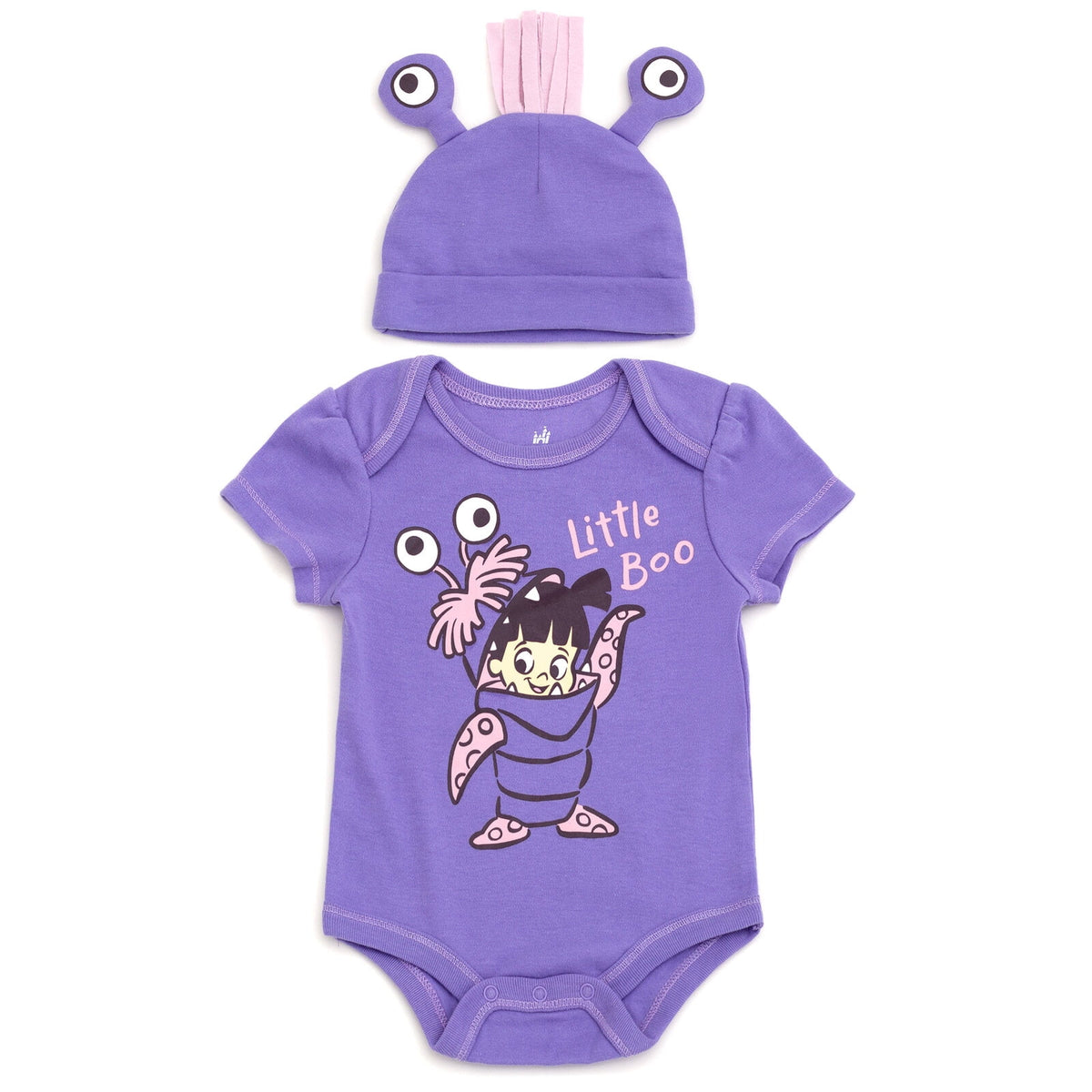 Disney Winnie the Pooh Baby Boy or Girl 2-Piece Cosplay Bodysuit and Hat Set Light Blue Eeyore
