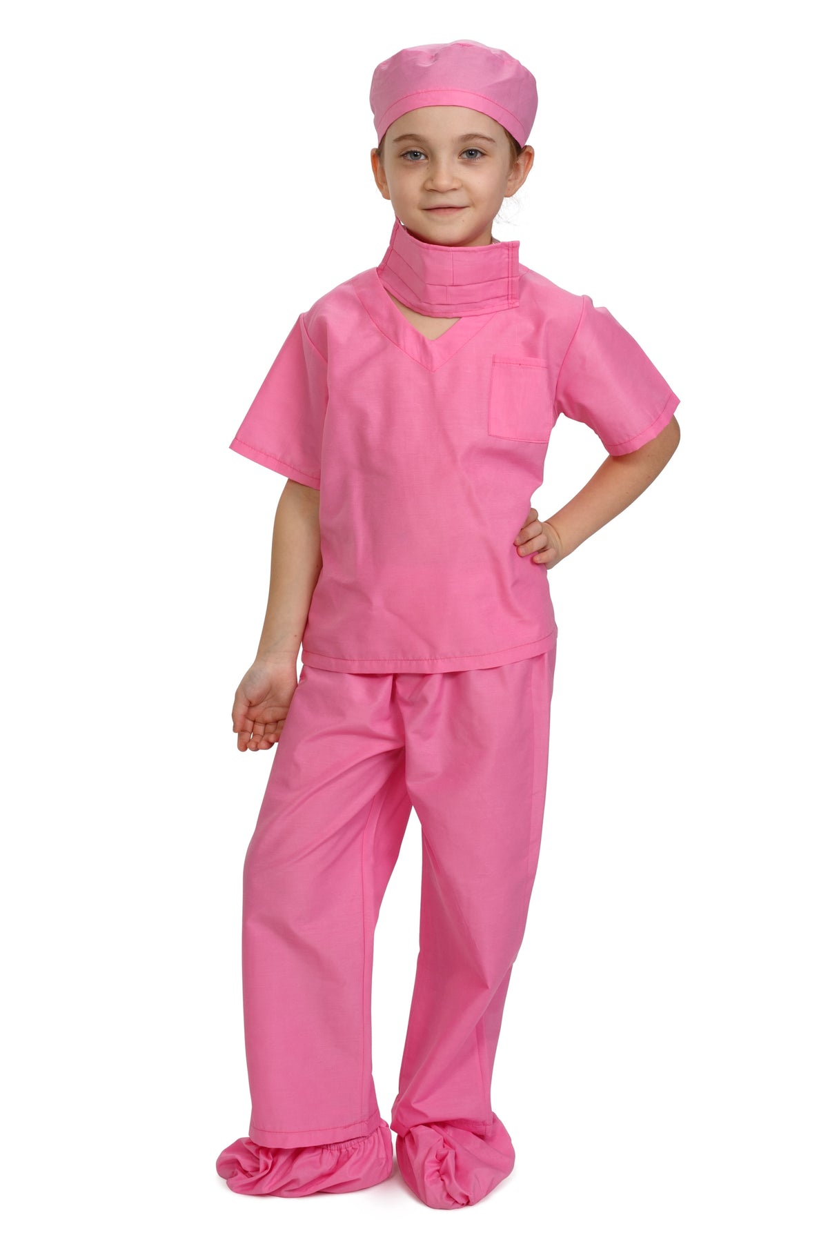 Dress Up America Doctor Scrubs for Kids - Pink Doctor And Nurse Costume for Girls & Boys
