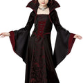DxhmoneyHX Girls Halloween Vampire Costume Medieval Gothic Long Flared Sleeve Witch Dress Classic Outfit for Festival Party 3‑13 Years