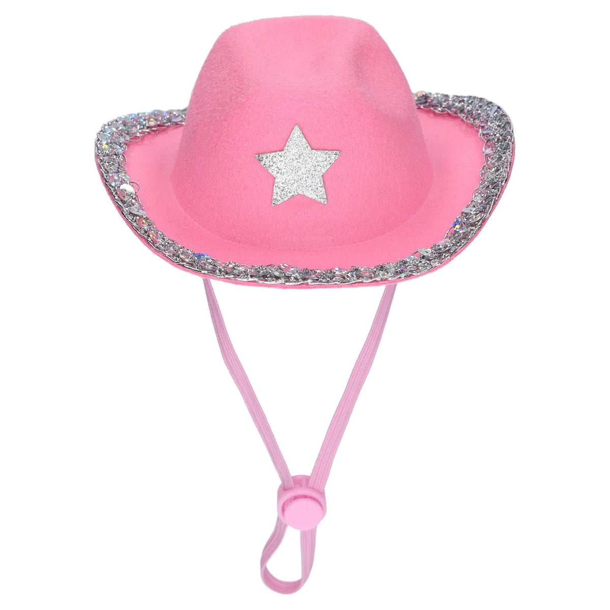 Vibrant Life Halloween Cowboy Hat Costume for Dogs and Cats, Pink, XS/S