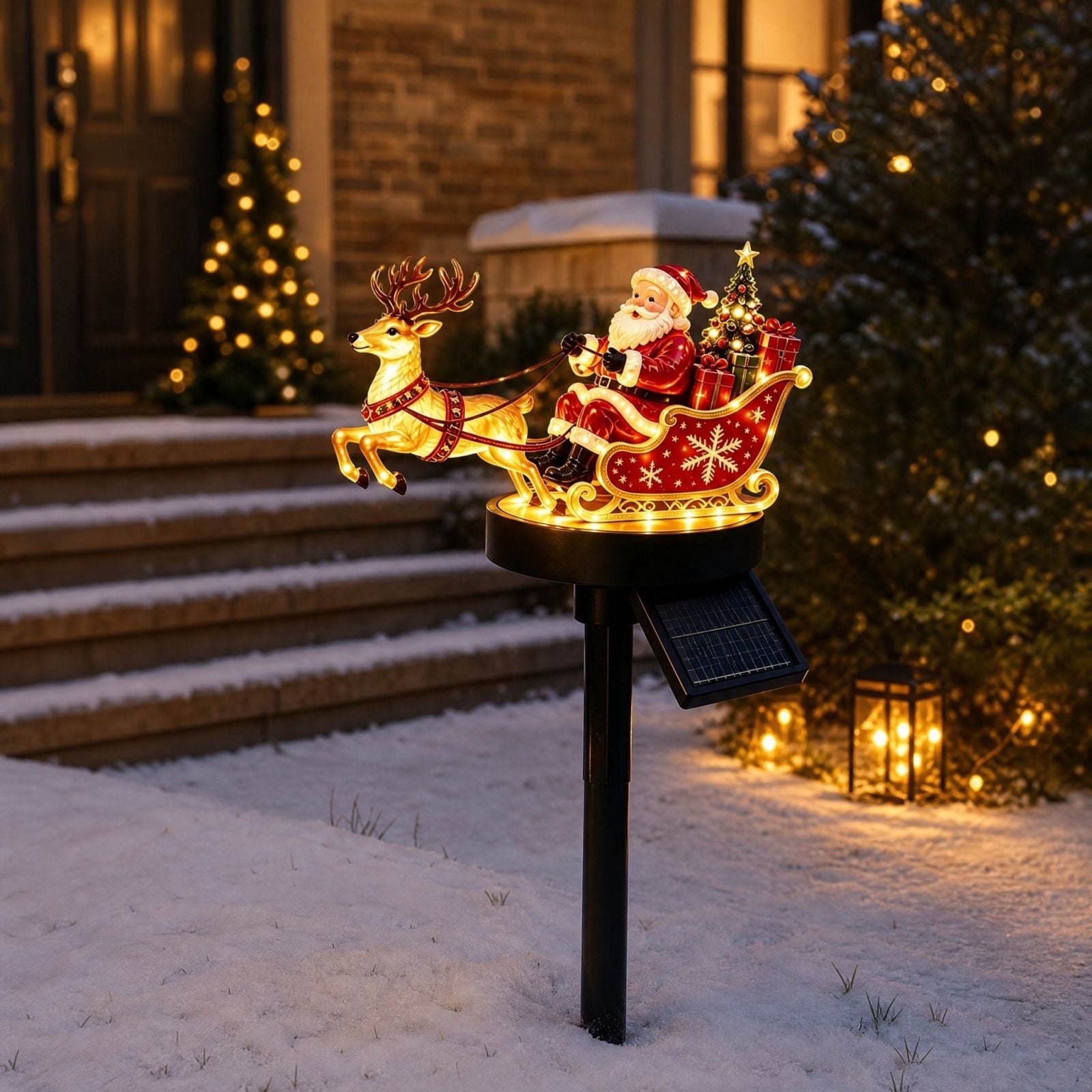 Halloween Witch Cauldron Garden Stake Lights, 2.7Ft LED Color Waterfall-Style Light Flow Flying Witch Garden Stake, Waterproof Weather Resistant Projector Lights for Outdoor Yard, Lawn, Pathway