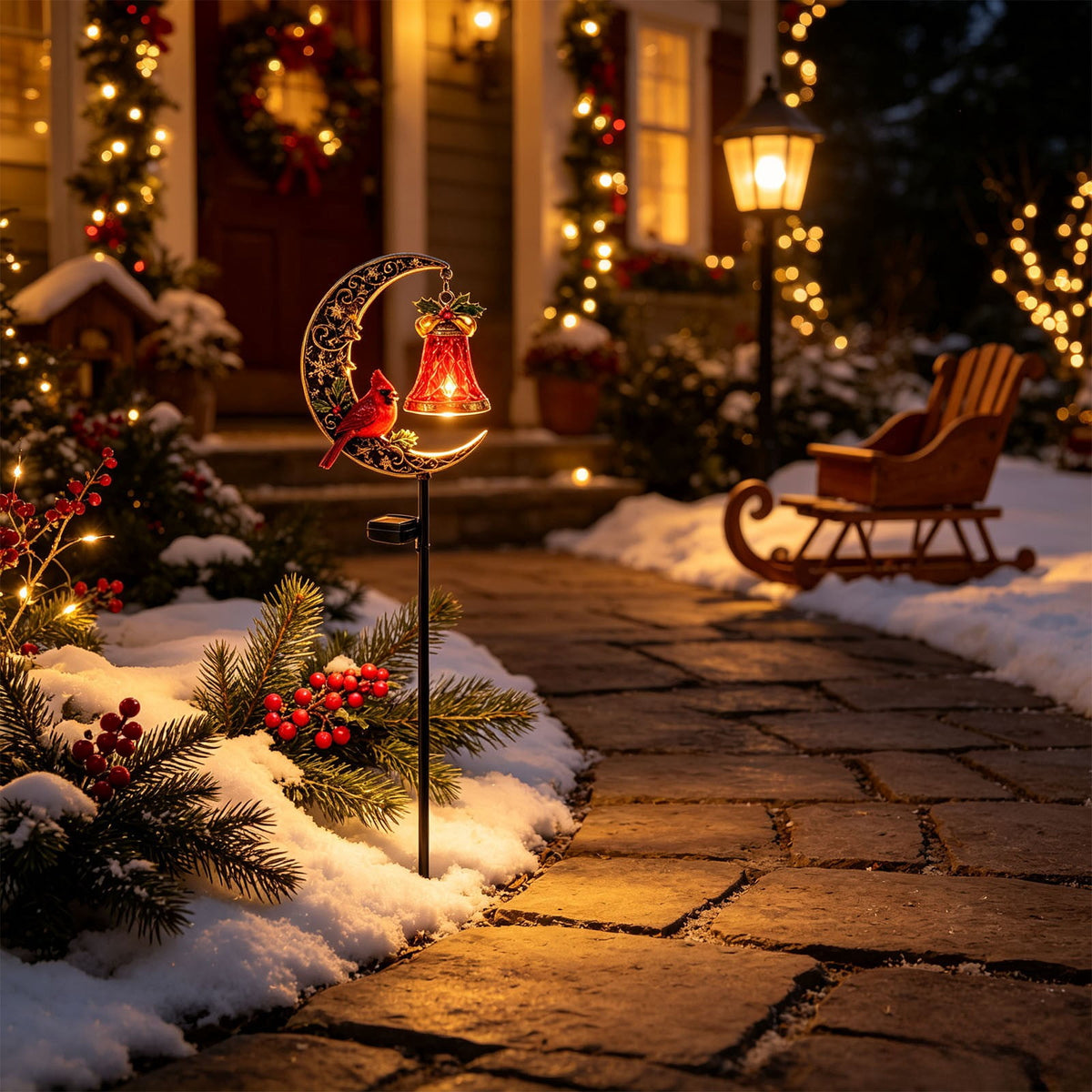 Halloween Witch Cauldron Garden Stake Lights, 2.7Ft LED Color Waterfall-Style Light Flow Flying Witch Garden Stake, Waterproof Weather Resistant Projector Lights for Outdoor Yard, Lawn, Pathway