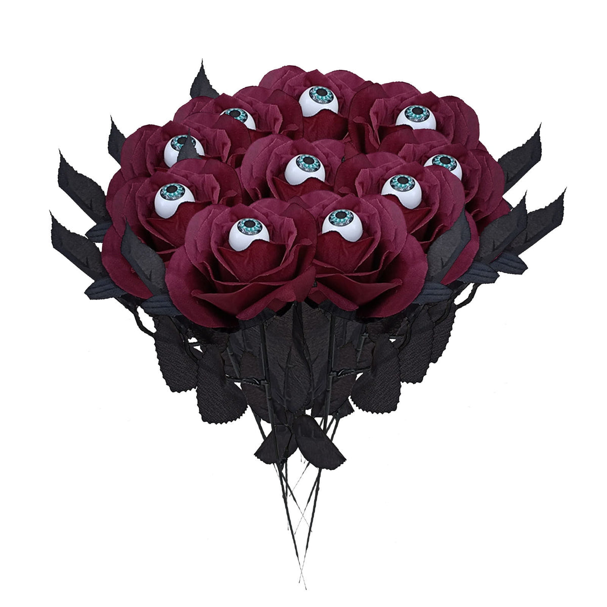 Feltree Halloween Decorations 10 Pieces Faux Rose With Eyeballs Halloween Faux Eyeball Flowers Faux Gothic Rose Bushes For Halloween Party Home Decorations