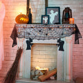 Fun Little Toys 8.4" Feet Halloween Lace Mantle Runner with String Lights,Halloween Decoration,Halloween Party Supplies,Halloween String Lights for Halloween Home Party Décor