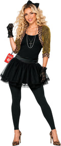 Fun Shack Womens 80s Pop Star Diva Costume Ladies Celebrity Popstar Fancy Dress Halloween Black L